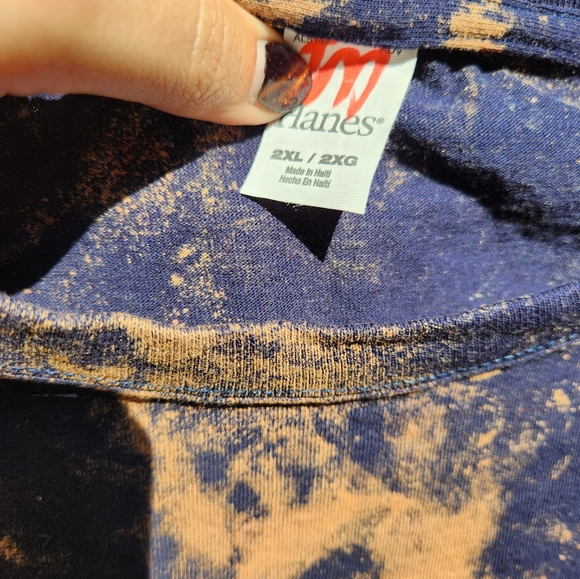 Custom Bleach Reverse Tie Dye Long Sleeve Shirt - Picture 3 of 6